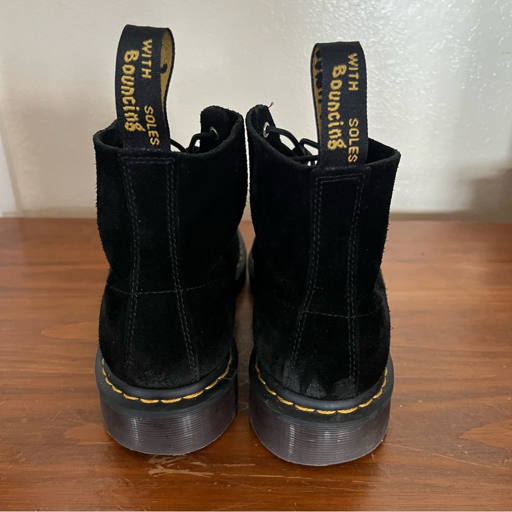 Dr. Martens 101 Black Suede Boots M 9 W 10 RARE! - Picture 3 of 5